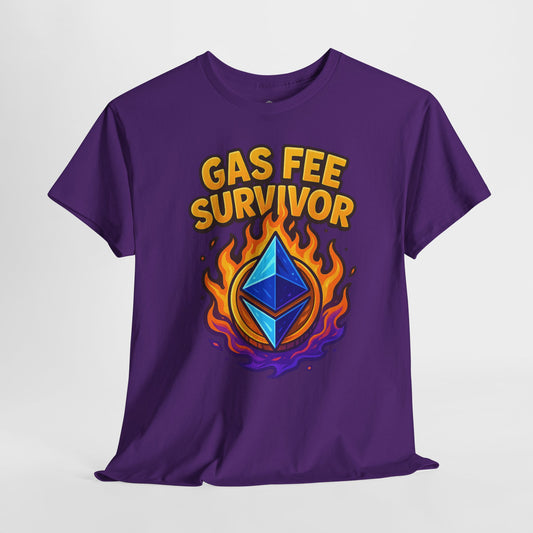 Gas Fee Survivor – Bold Ethereum T-Shirt
