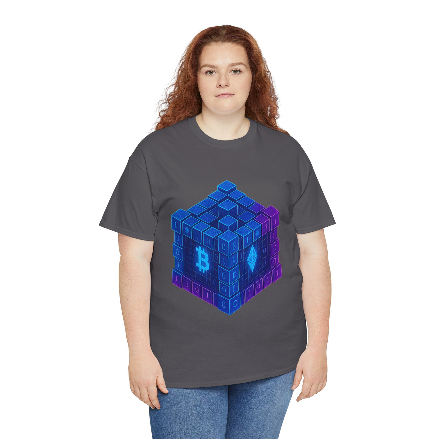 Glitched Blockchain Cube T-Shirt