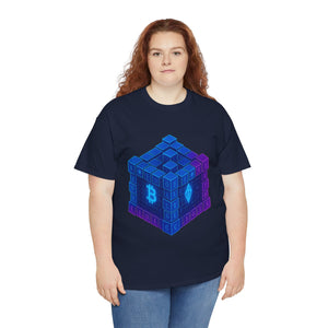 Glitched Blockchain Cube T-Shirt